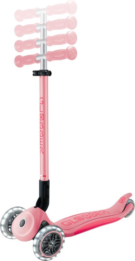 Globber Driewiel Step met LED Wielen – Blauw/Roze