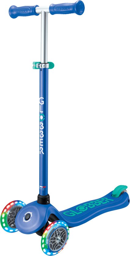 Globber Driewiel Step met LED Wielen – Blauw/Roze