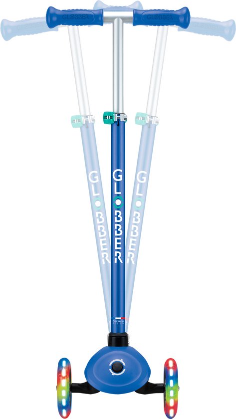 Globber Driewiel Step met LED Wielen – Blauw/Roze