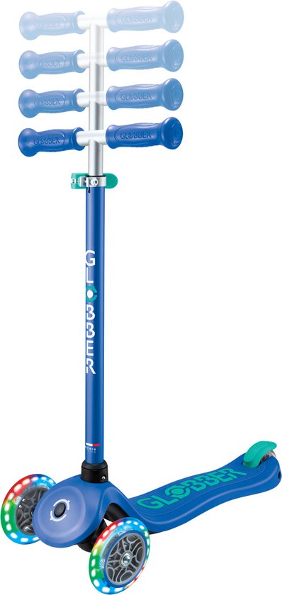 Globber Driewiel Step met LED Wielen – Blauw/Roze