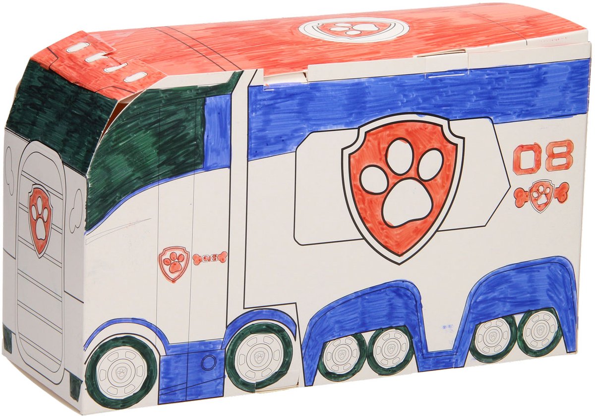 Paw Patrol - Felties Kleurpakket - Vrachtwagen en Figuurtjes - Afwasbaar
