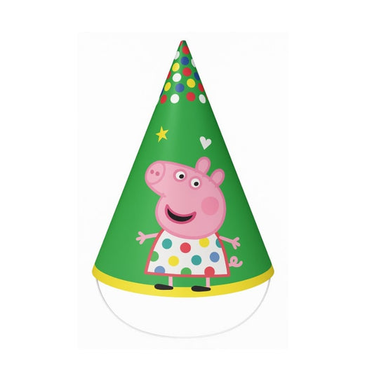 Peppa Pig feesthoedje 10 stuks
